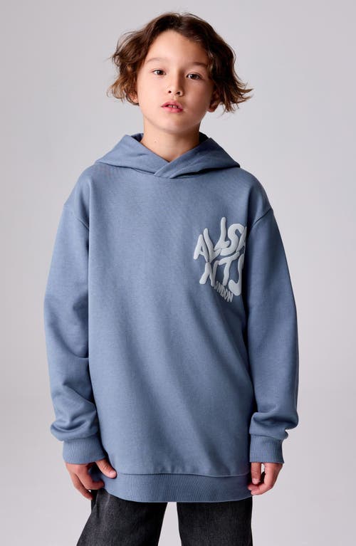 Smallsaints By Allsaints Kids' Oversize Orlando Logo Cotton Hoodie In Blue