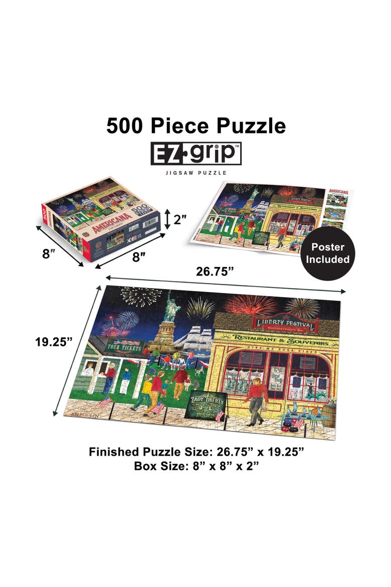 Lady Liberty 500 Piece Jigsaw Puzzle, Alternate, color, Multicolor