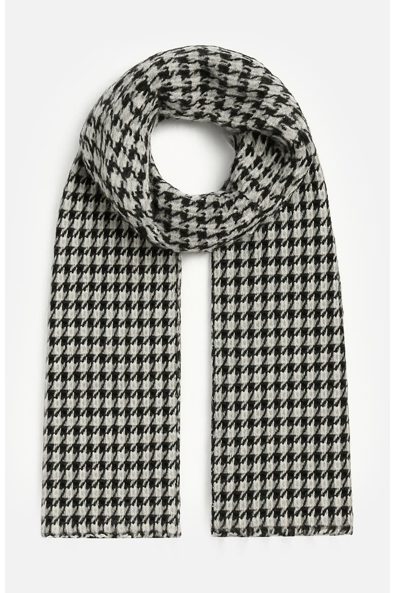 Dog Tooth Scarf, Alternate, color, Black