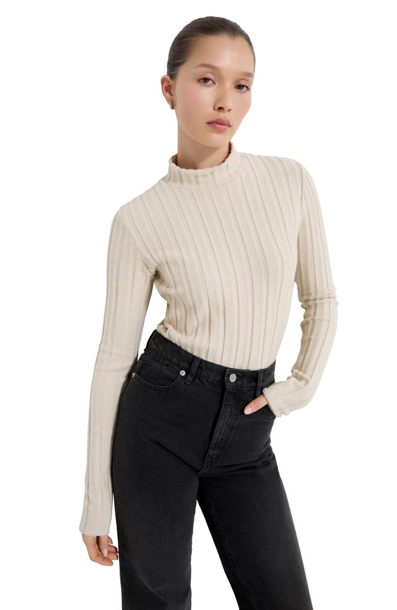 Marcella Samia Mock Neck Knit Top, Alternate, color, 