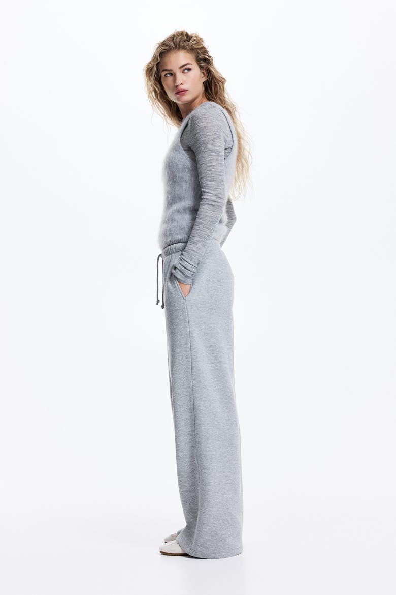 Wide Joggers, Alternate, color, Gray melange