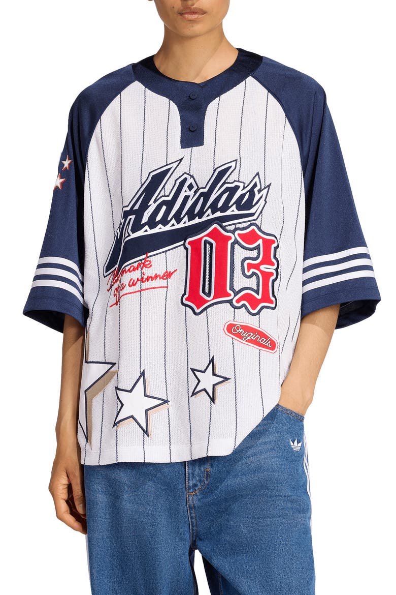 Oversize Short Sleeve Jersey, Main, color, WHITE
