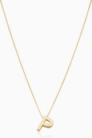 Oradina 14K Gold Love Letter Initial Necklace