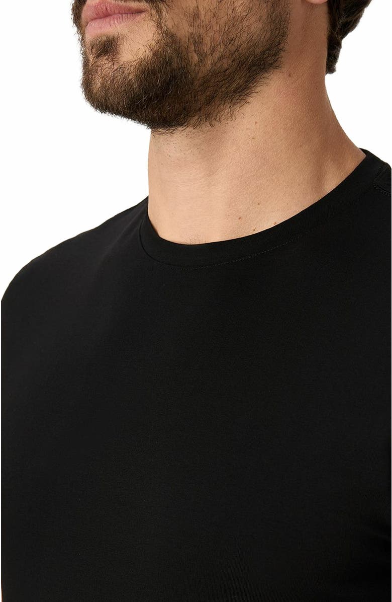 Pact Organic Cotton Luxe Stretch Jersey Slim Crew Neck Tee, Alternate, color, Black