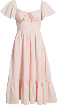 All in Favor Floral Flutter Sleeve Sundress