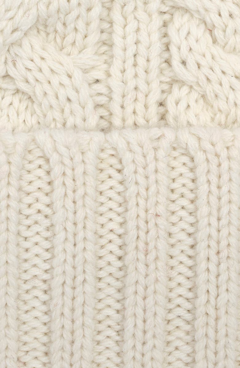 Polo Ralph Lauren Recycled Cable Beanie, Alternate, color, Chic Cream