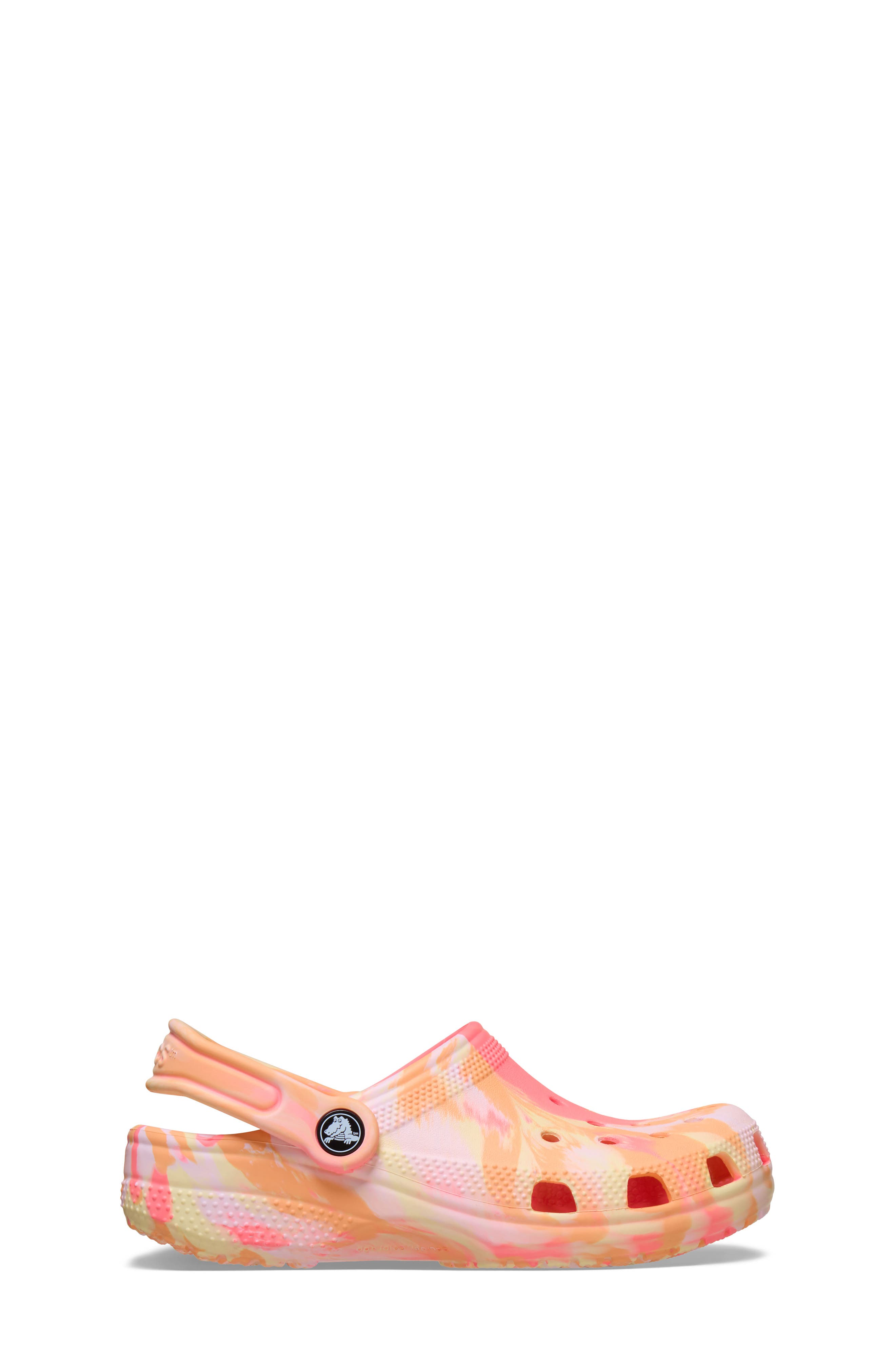Kids' Classic Marbled Clog, Alternate, color, GUAVA/ MULTI