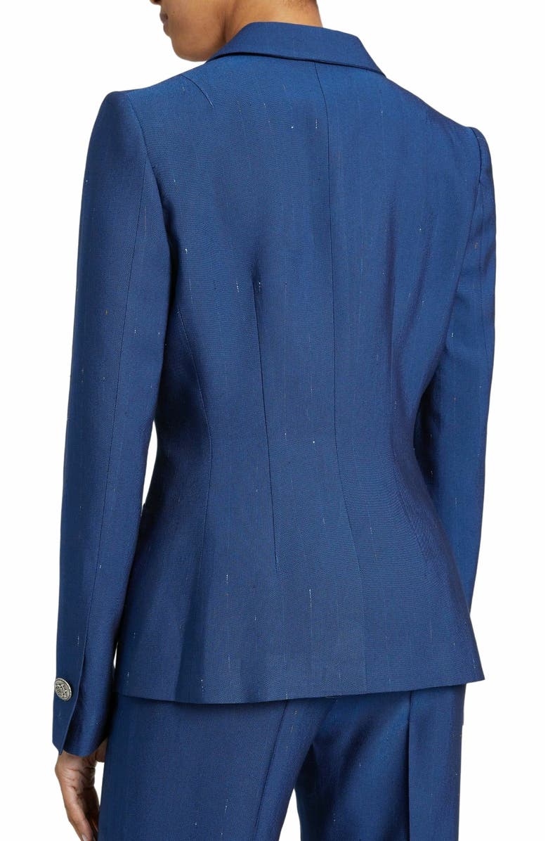 Santorelli QUINN Double Breasted Jacket with Subtle Stripes, Alternate, color, 