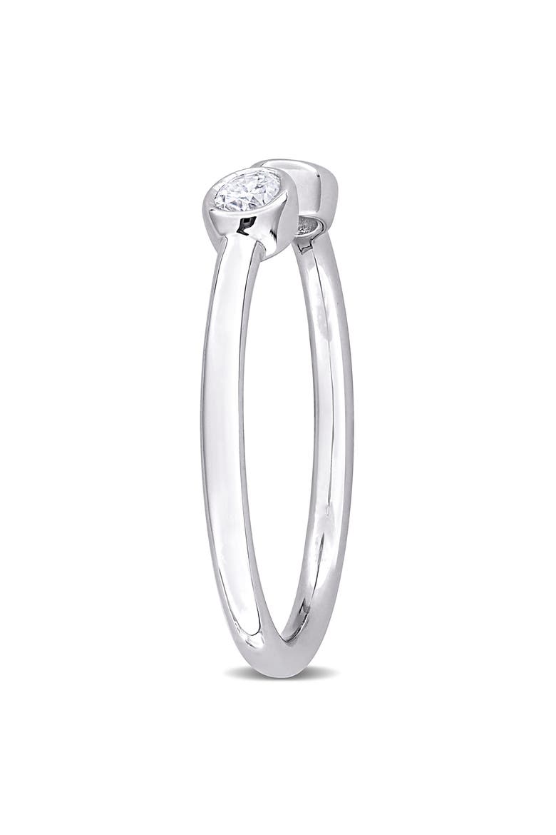 Lab-Created Moissanite Split Shank Ring, Alternate, color, WHITE