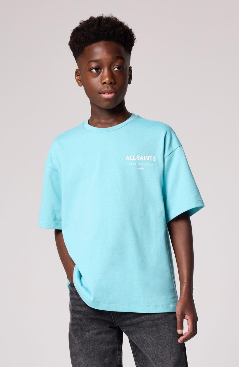 smALLSAINTS by ALLSAINTS Kids' Oversize Underground Logo Graphic T-Shirt, Main, color, 