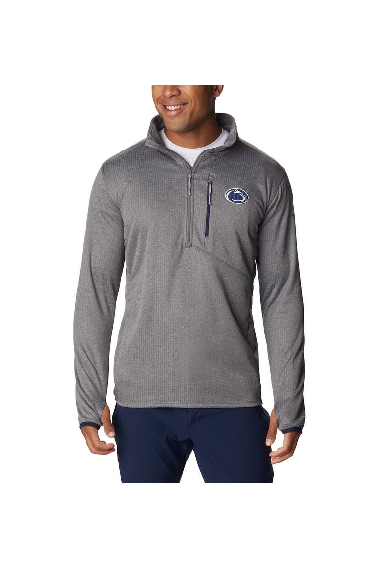 Men's Columbia Gray Penn State Nittany Lions Park View Omni-Wick Half-Zip Top, Main, color, Gray