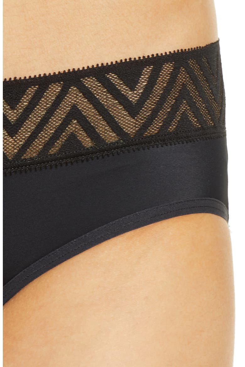 Hiphugger Period Moderate Absorbency Underwear, Alternate, color, BLACK