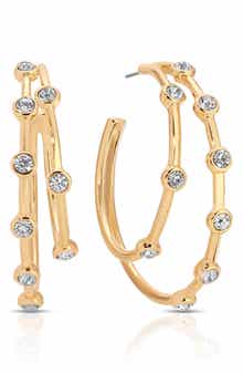 Double Dotted Hoop Earrings