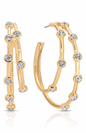 Double Dotted Hoop Earrings