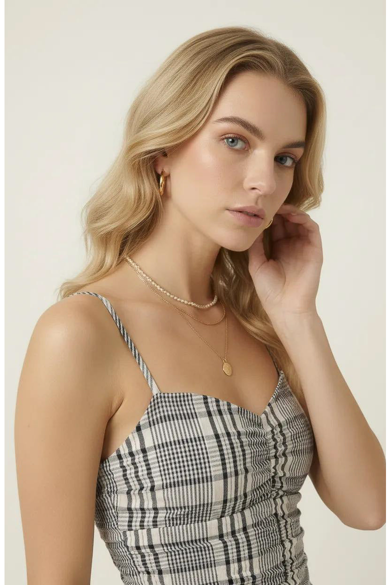 Plaid Smocked Bodice Midi Dress, Alternate, color, Charcoal Plaid