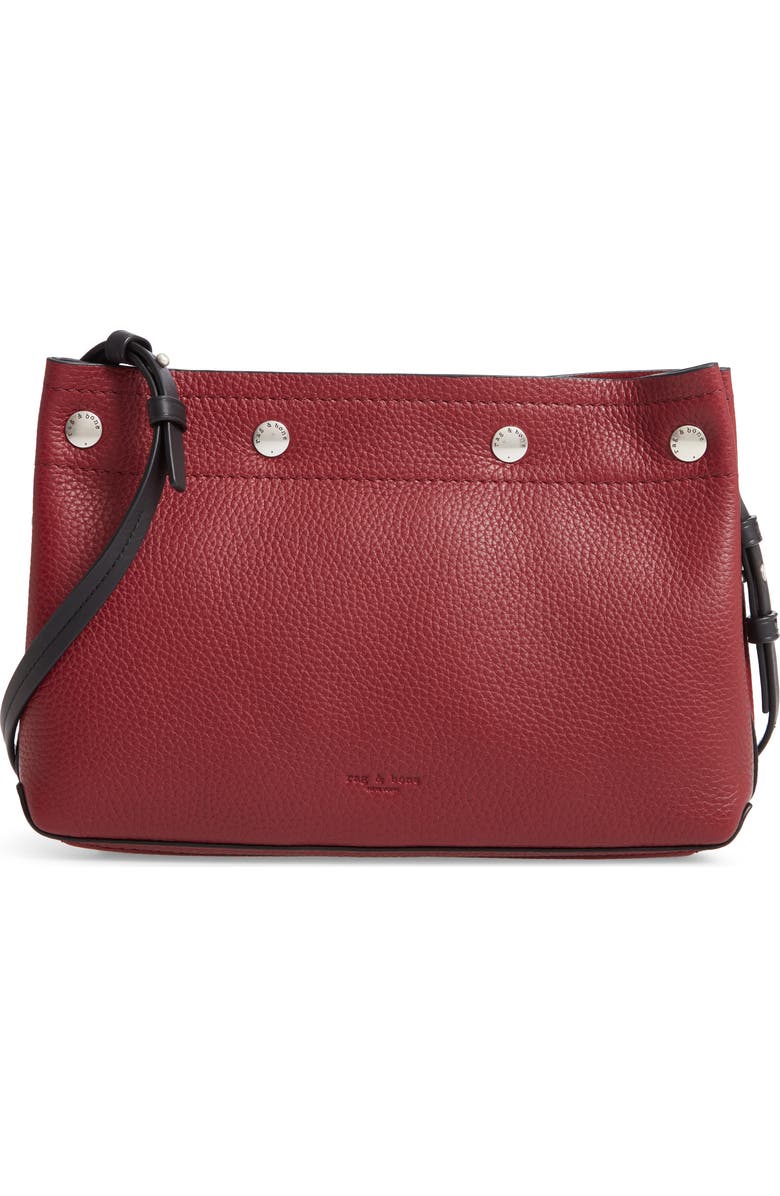 rag & bone Compass Leather Crossbody Bag, Main, color, Biking Red
