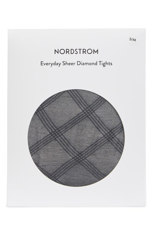 Nordstrom Everyday Sheer Diamond Tights In Black