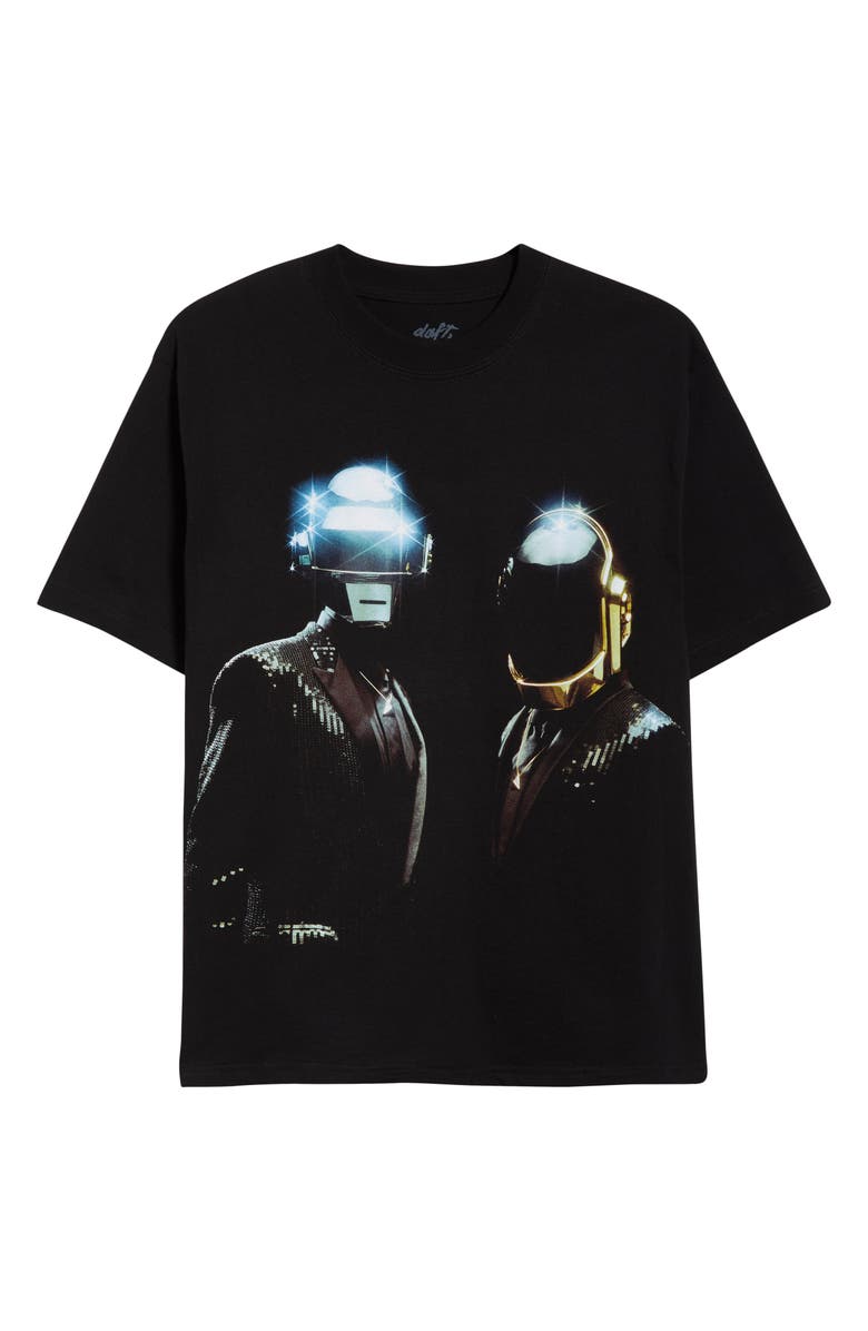 PLEASURES x Daft Punk Duo Cotton Graphic T-Shirt, Alternate, color, Black