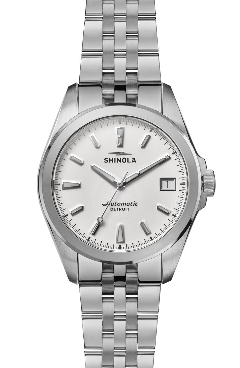 Shinola The Circadian Monster Automatic Bracelet Watch, 36mm, Main, color, Alabaster