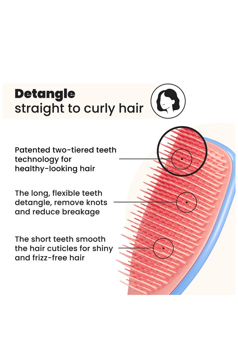 Ultimate Detangler Hairbrush - Straight to Wavy, Alternate, color, BLUE/ PEACH