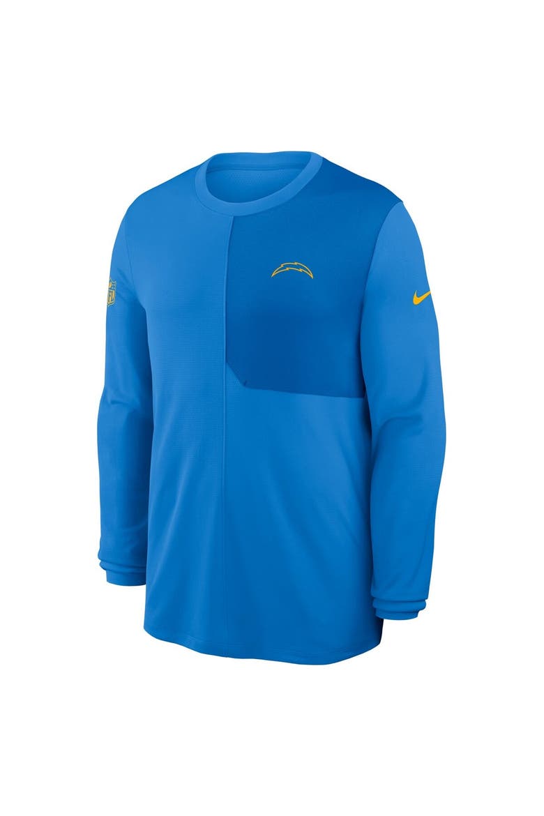 Men's Nike Powder Blue Los Angeles Chargers Sideline Coach UV Performance Long Sleeve T-Shirt, Alternate, color, Powder Blue