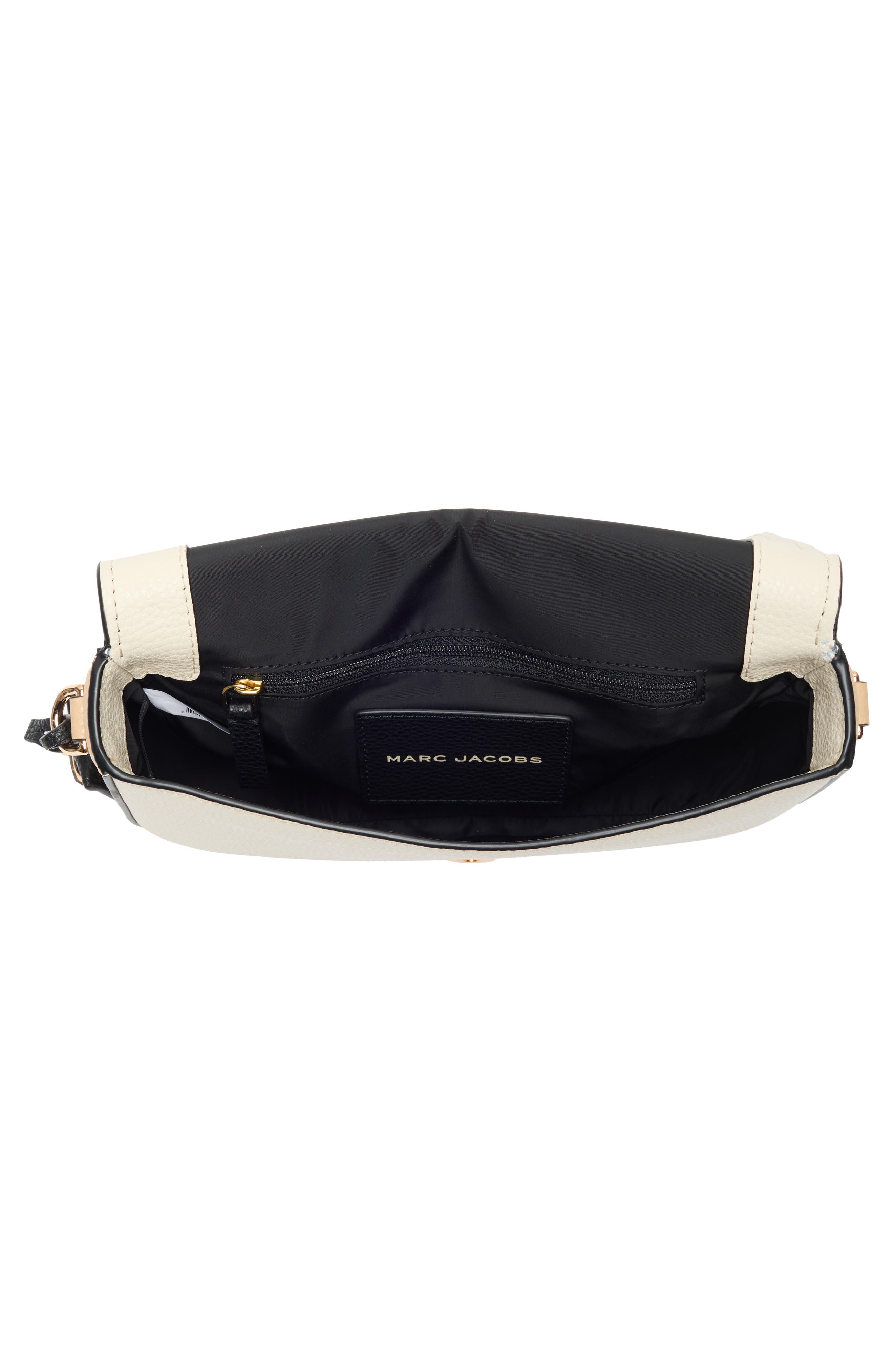 Marc Jacobs The Bold Saddle Leather Shoulder Bag, Alternate, color, Black Multi