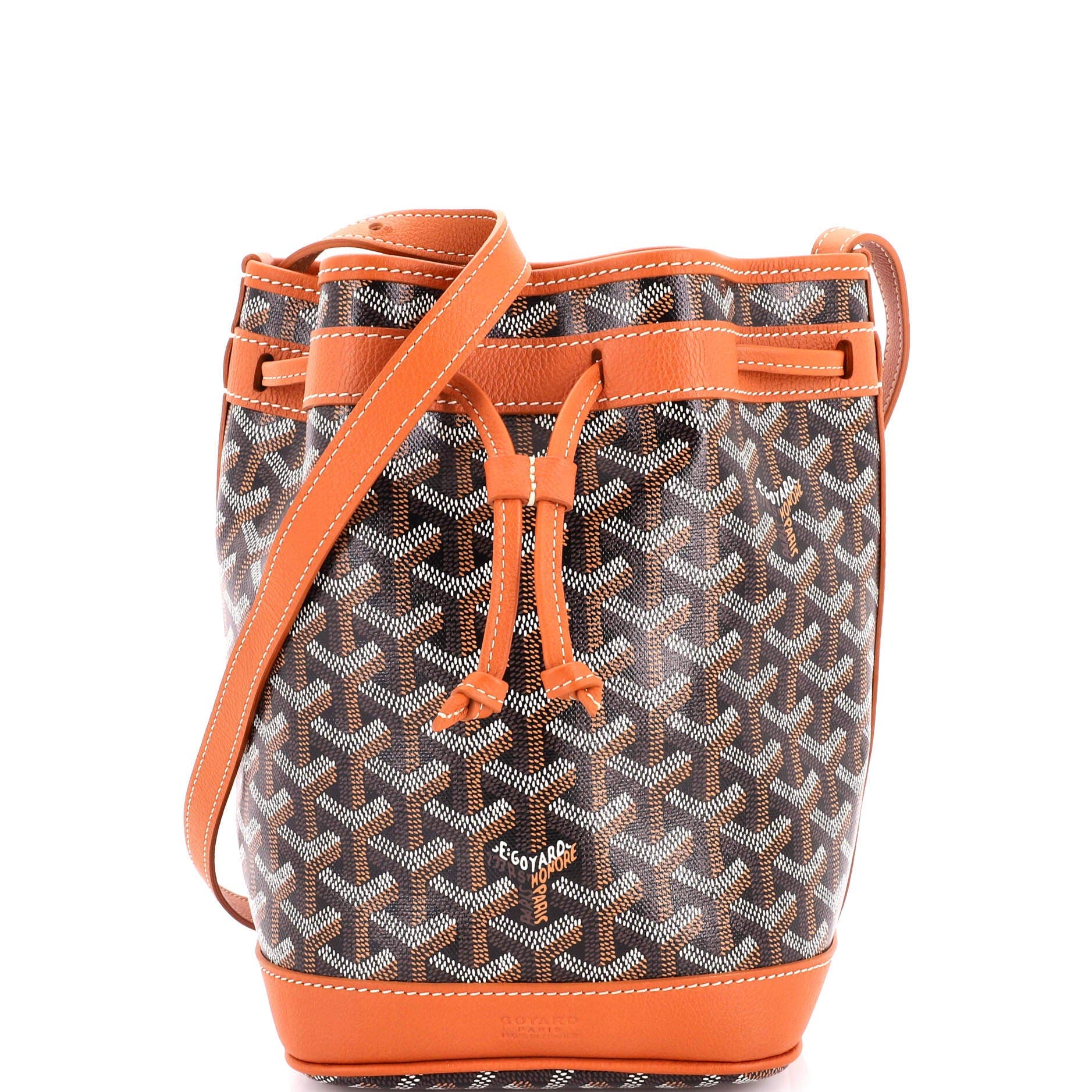 Petit Flot Bucket Bag Coated Canvas PM, Main, color, Brown
