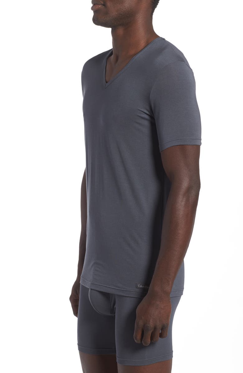Calvin Klein 'U5563' V-Neck Micromodal T-Shirt, Alternate, color, 