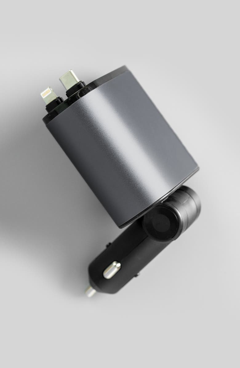 Moxyo Retractable Car Charging Cable, Alternate, color, Black