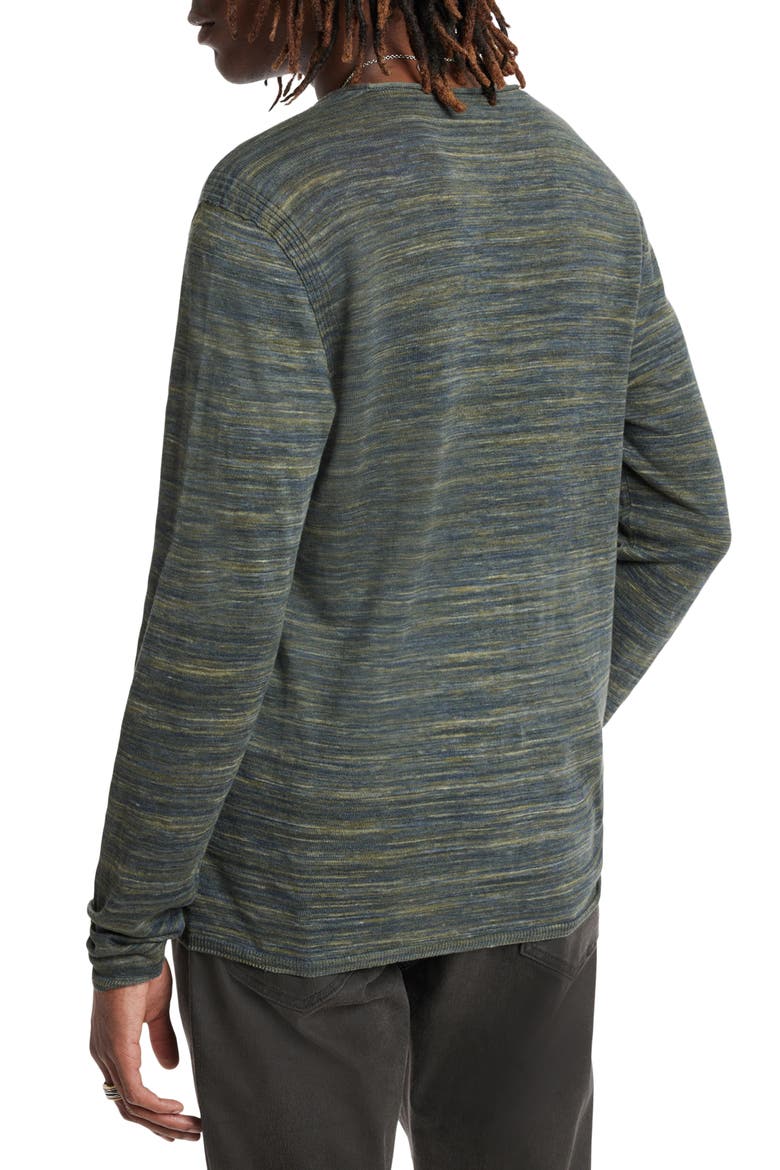 Omar Space Dye Linen Blend Crewneck Sweater, Alternate, color, TEAKWOOD