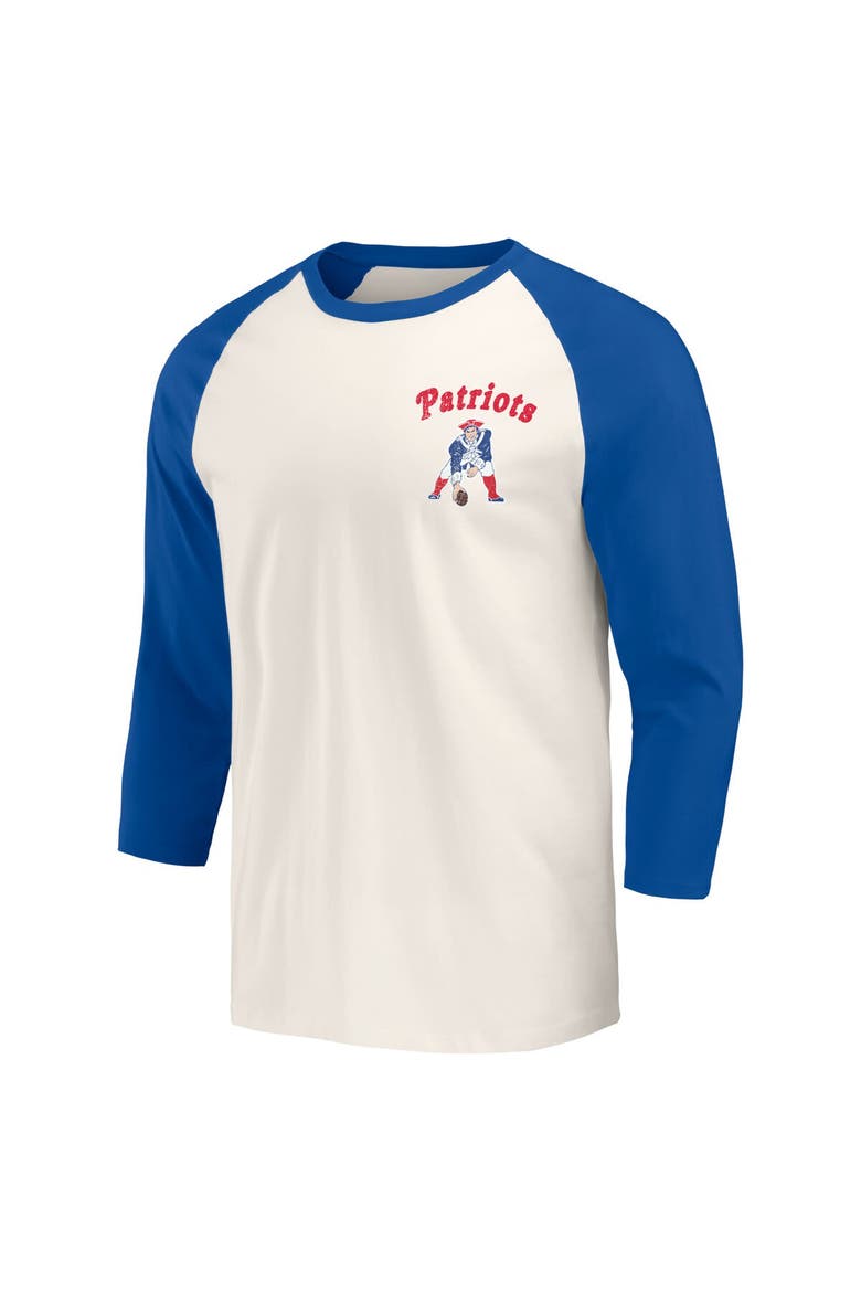 Men's Darius Rucker Collection by Fanatics Royal/White New England Patriots Raglan 3/4 Sleeve T-Shirt, Alternate, color, Royal