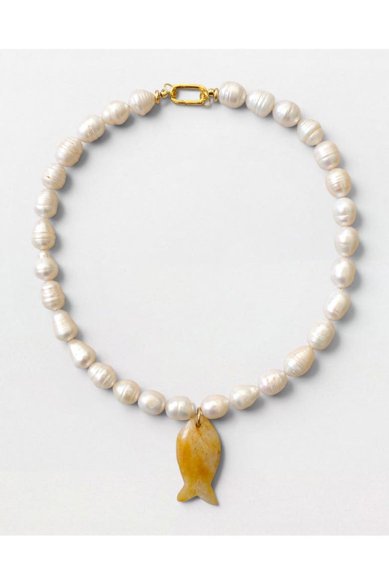 Sirena Pearl Necklace, Main, color, Pearl