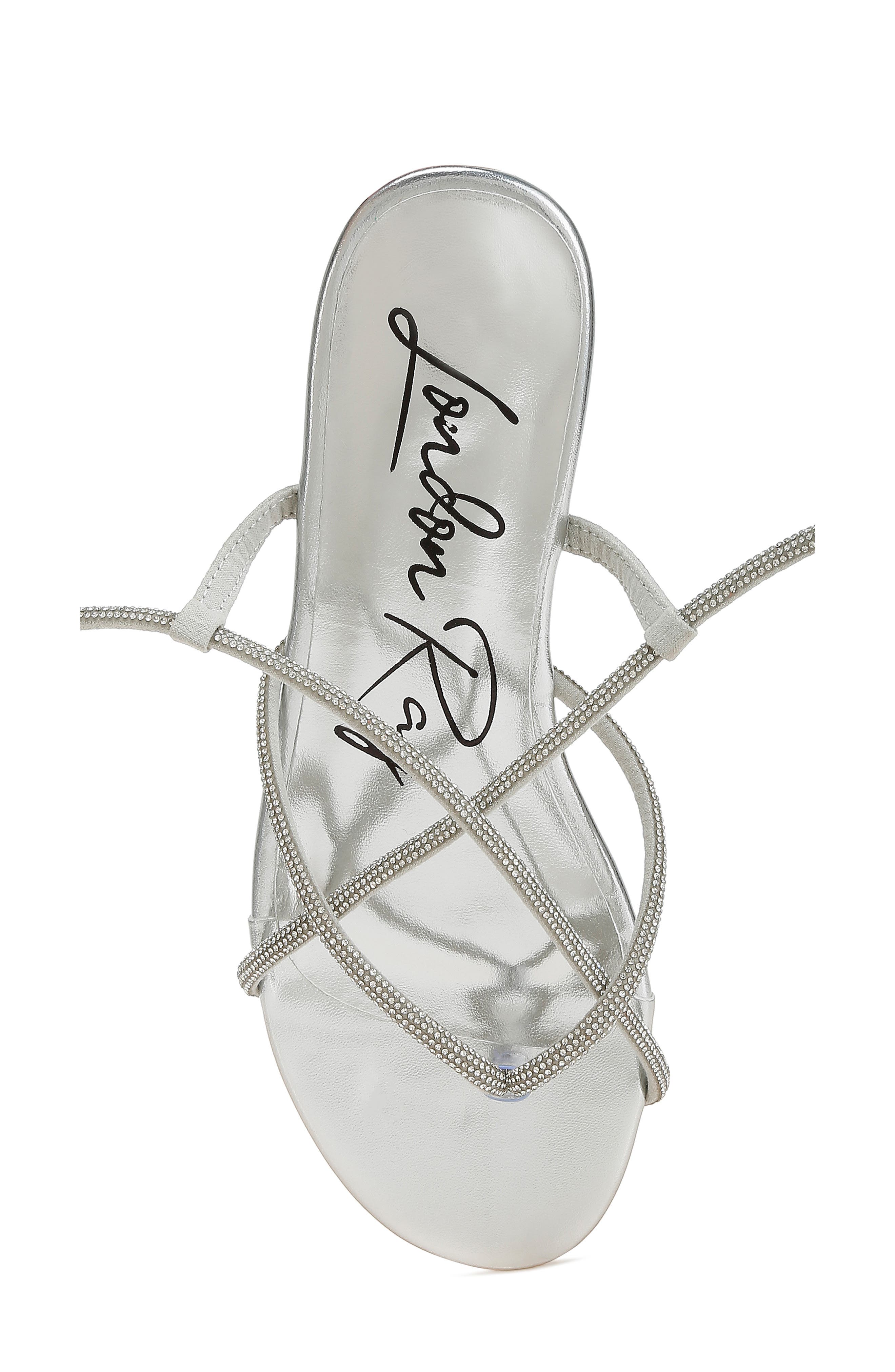 Babbity Embellished Gladiator Sandal, Alternate, color, SILVER