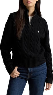 Polo Ralph Lauren Cable Wool & Cashmere Half-Zip Pullover