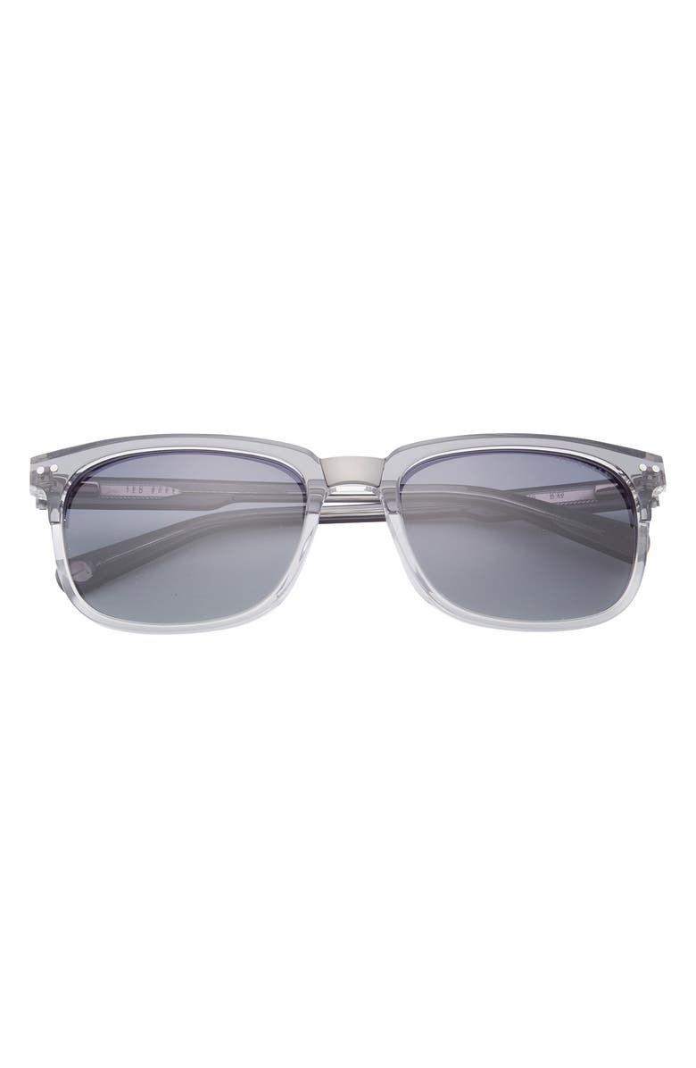 Ted Baker London 56mm Polarized Square Sunglasses, Main, color, Slate