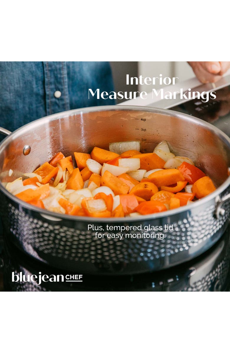 Blue Jean Chef 3-Piece Stainless Steel Cookware Set, Alternate, color, Silver