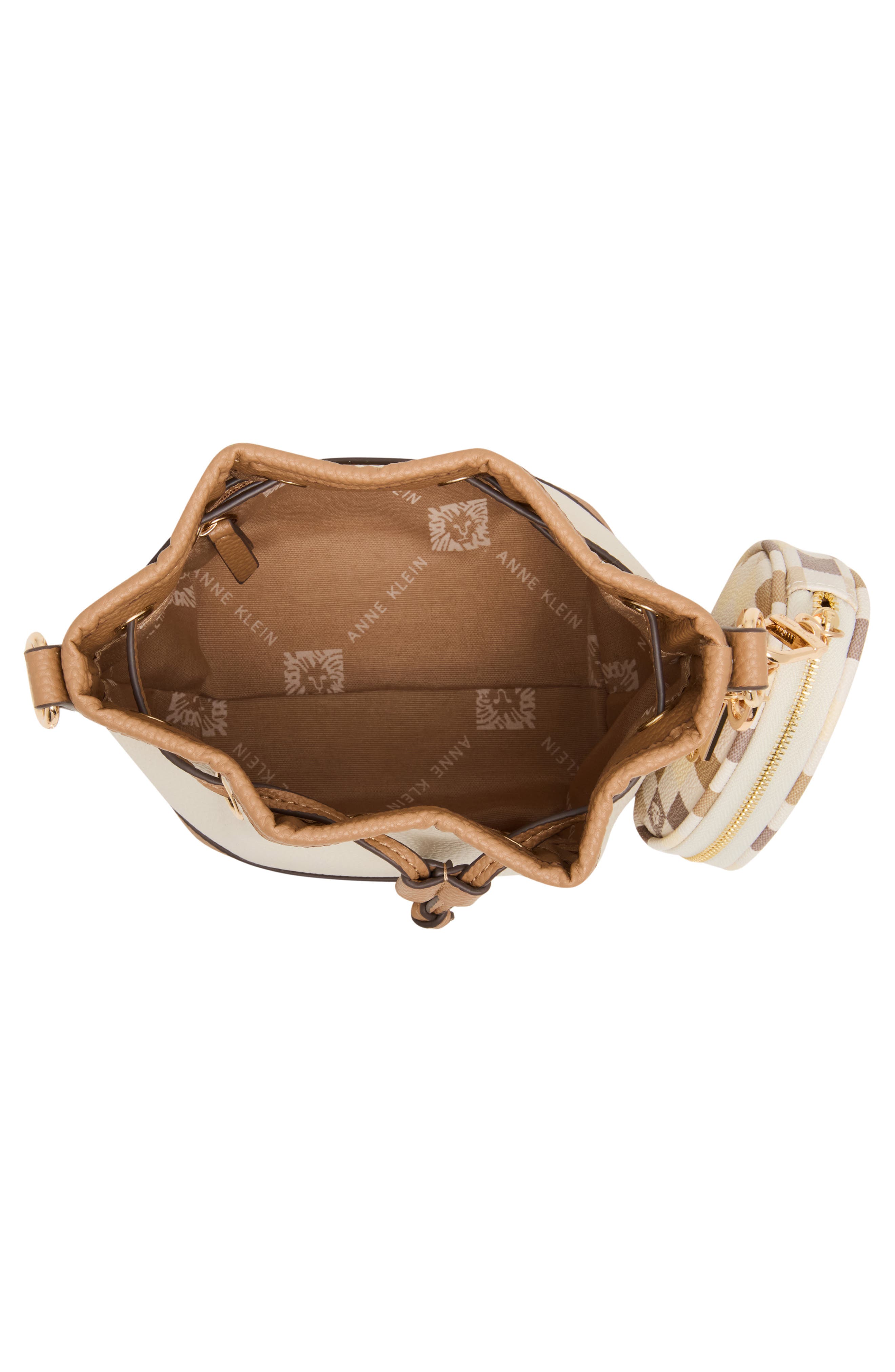 Anne Klein Small Bucket Bag with Pouch, Alternate, color, 