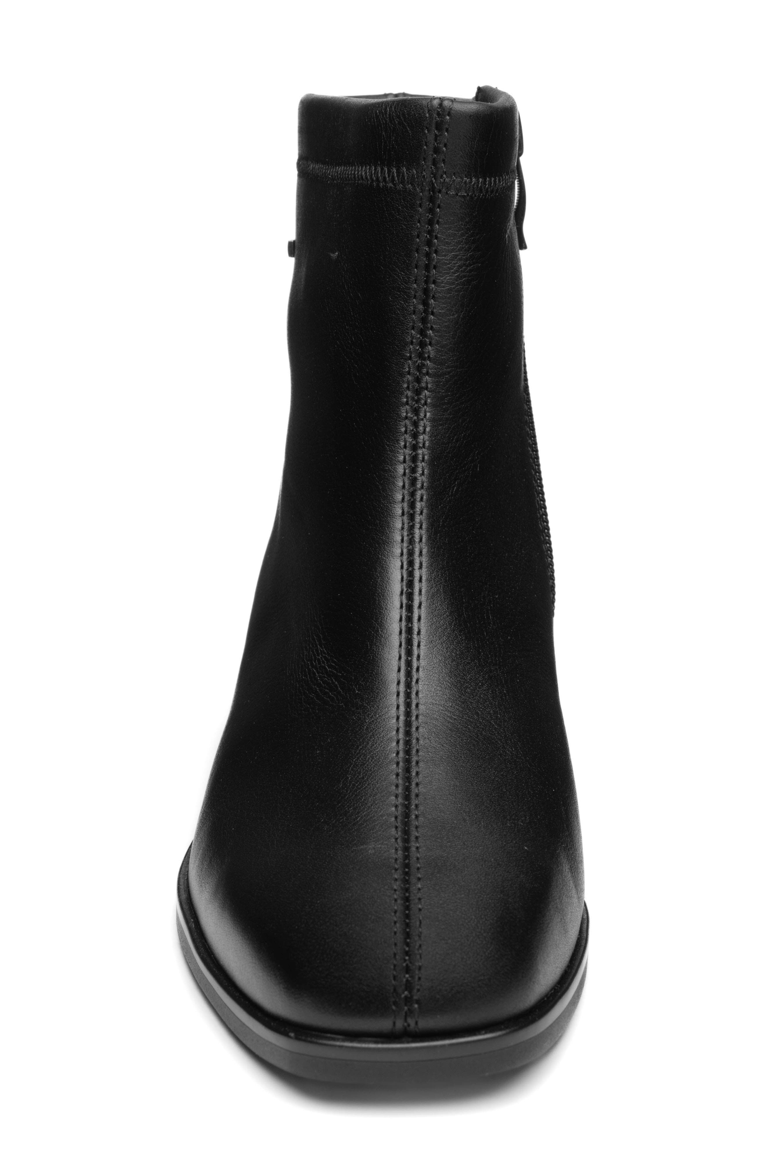 Geode Waterproof Leather Bootie, Alternate, color, BLACK