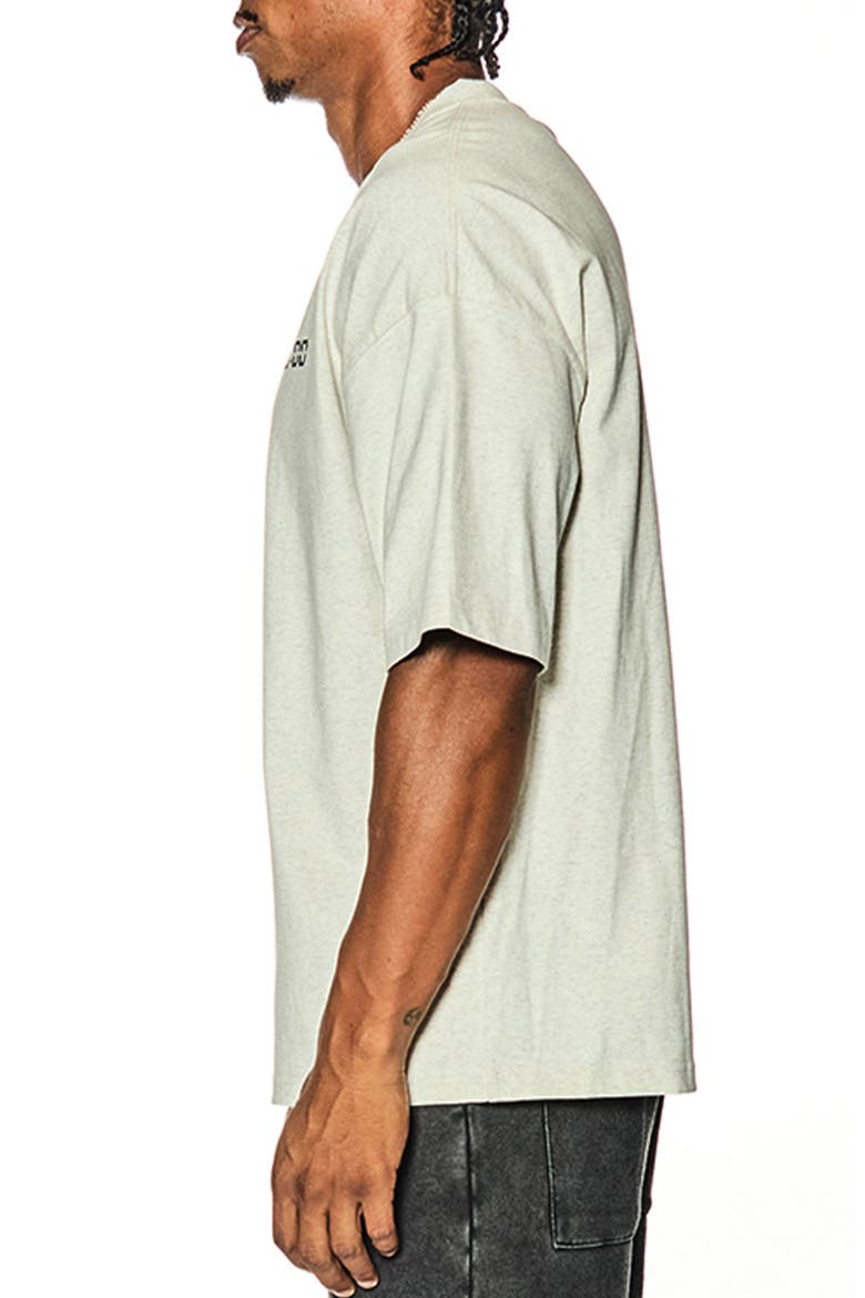 The 00:00 Essentials Oversize Cotton Graphic T-Shirt, Alternate, color, WHITE MARL