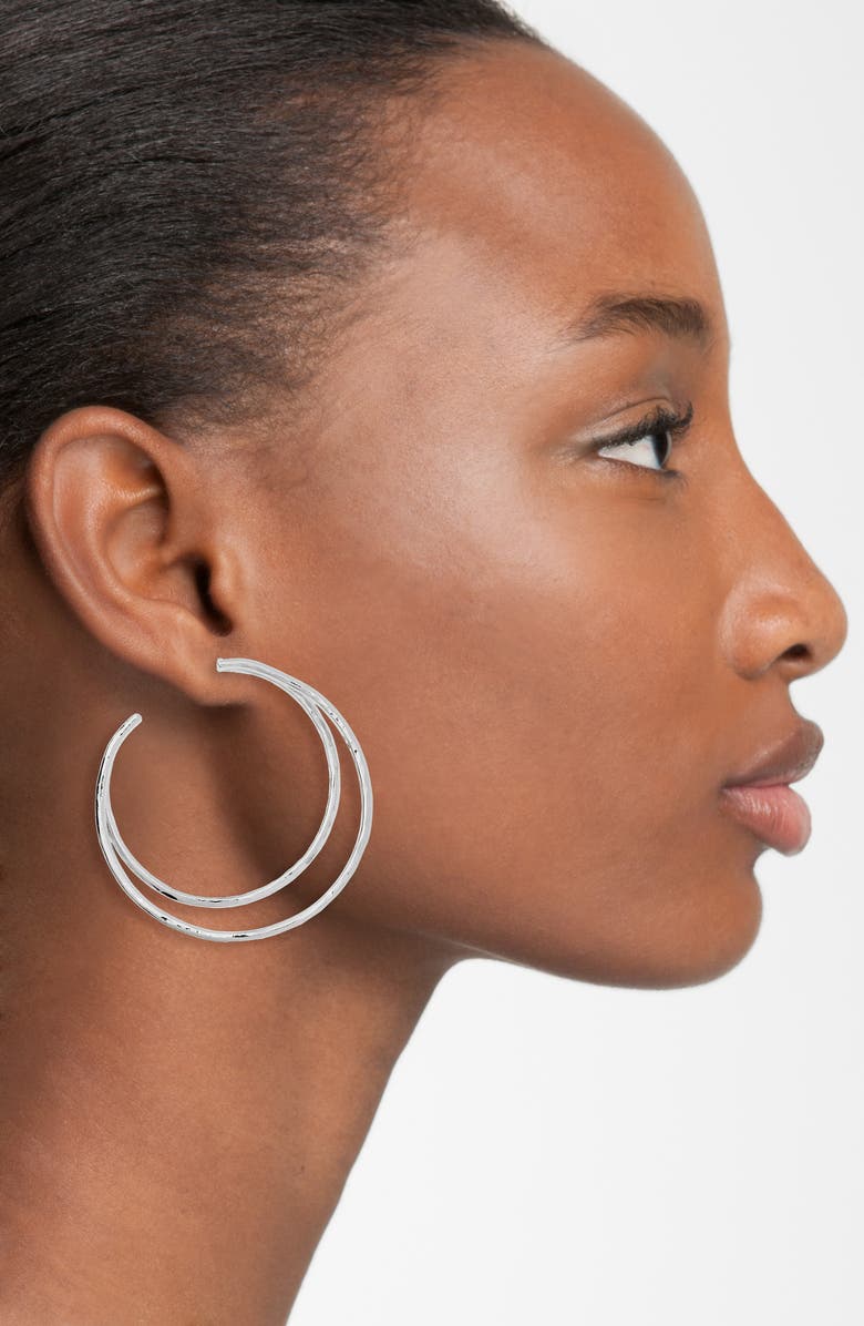 Argento Vivo Sterling Silver Argento Vivo Open Hoop Earrings, Alternate, color, 