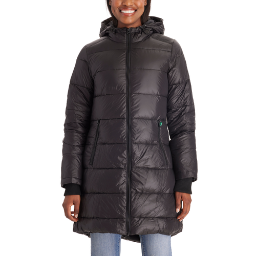 Modern Eternity Maternity Modern Eternity Naomi 3-in-1 Down-filled Nylon Maternity & Babywearing Par In Black