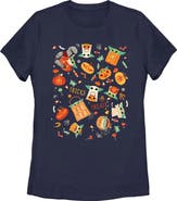 Star Wars: The Mandalorian Women's Star Wars The Mandalorian Halloween Candy Collage  Graphic T-Shirt