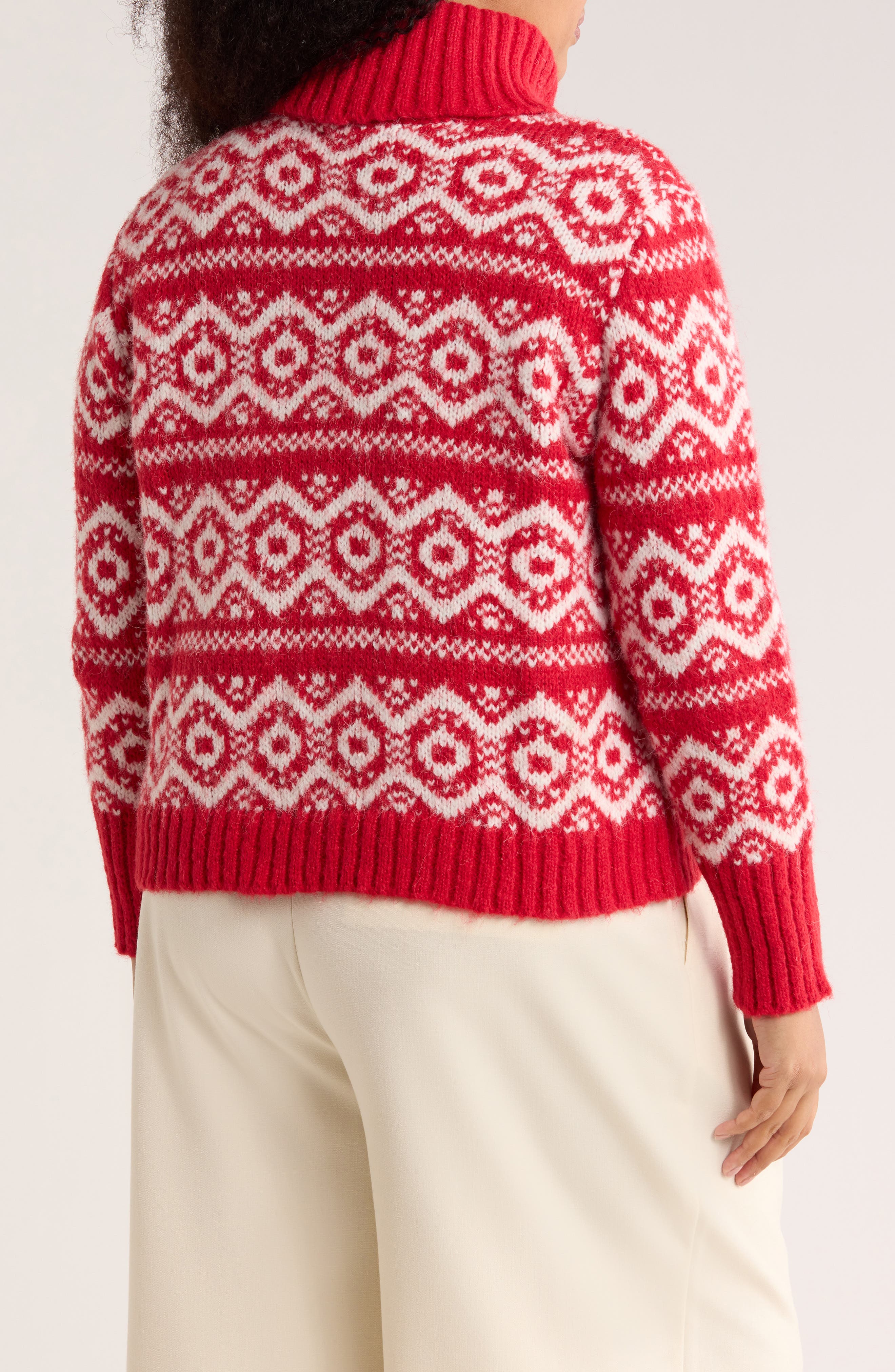 Fair Isle Turtleneck Sweater - image 4