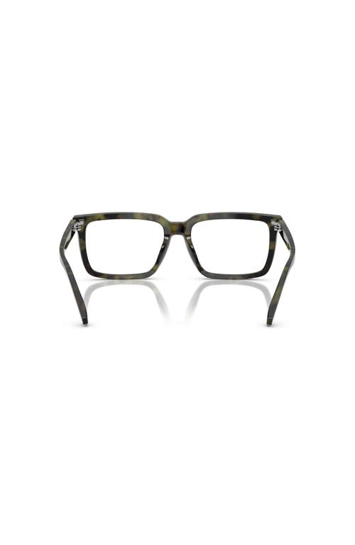 Michael Kors 55mm Square Optical Glasses In Green