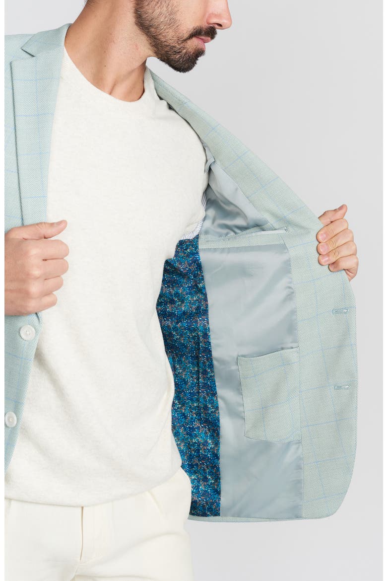Windowpane Sport Coat, Alternate, color, GREEN