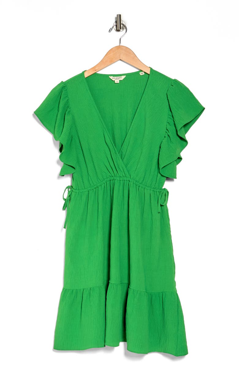 MAX STUDIO LONDON Flutter Sleeve Flounce Hem Minidress, Alternate, color, 
