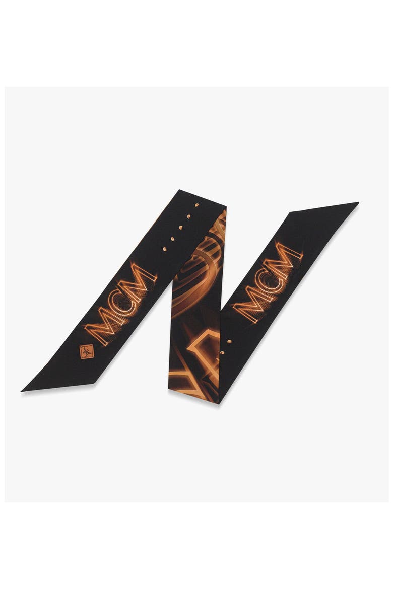 M50 Logo Petite Silk Scarf, Main, color, Black