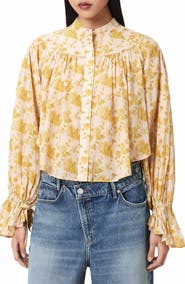 AllSaints Kara Fleurz Floral Button Front Shirt