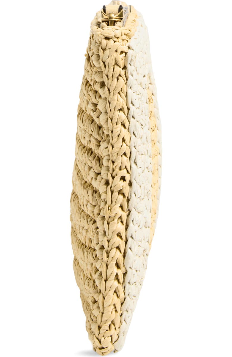 Valentino Garavani Viva Superstar Raffia Clutch, Alternate, color, Natural