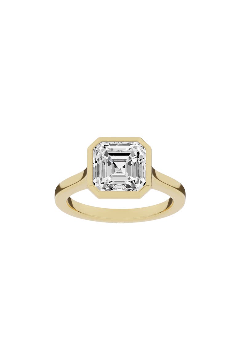 18K Gold Asscher Lab Created Diamond Solitaire Ring - 4.0 ctw (Nordstrom Exclusive), Main, color, 18K YELLOW GOLD